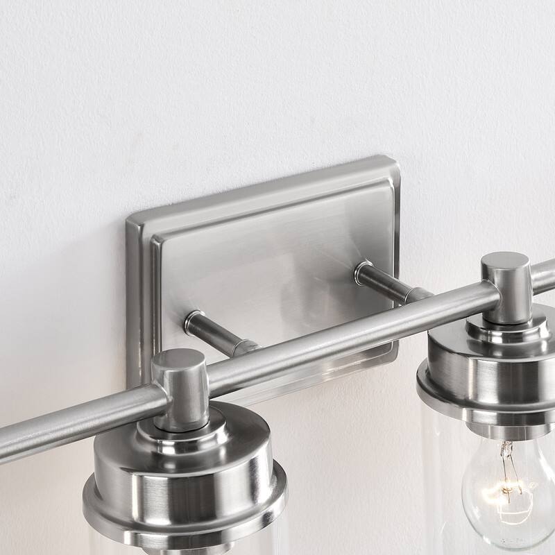KAWOTI 4-light Modern Bathroom Vanity Light with Cylinder glass