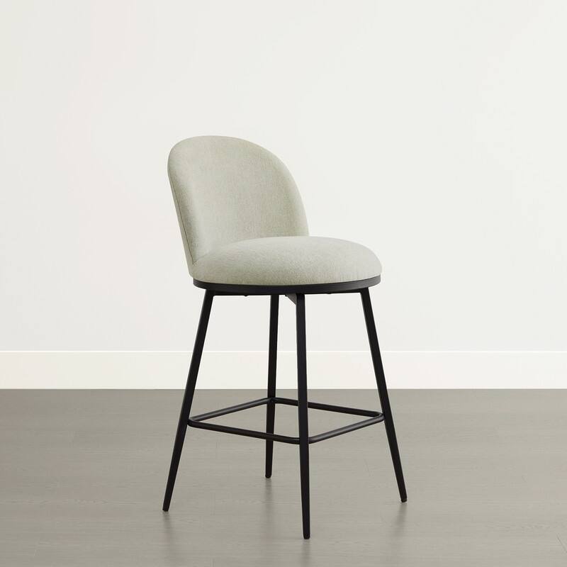 Beverly Swivel Counter Bar Stool Set 26 in Barstools with Metal Frame