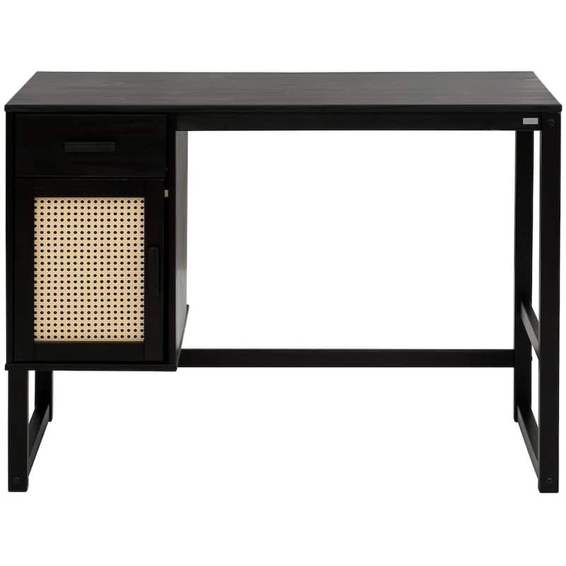 Ren Home Talo Desk with Closed Storage and Drawer - Espresso