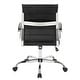preview thumbnail 37 of 41, LeisureMod Benmar Mid-Back Swivel Leather Office Chair W/ Chrome Base