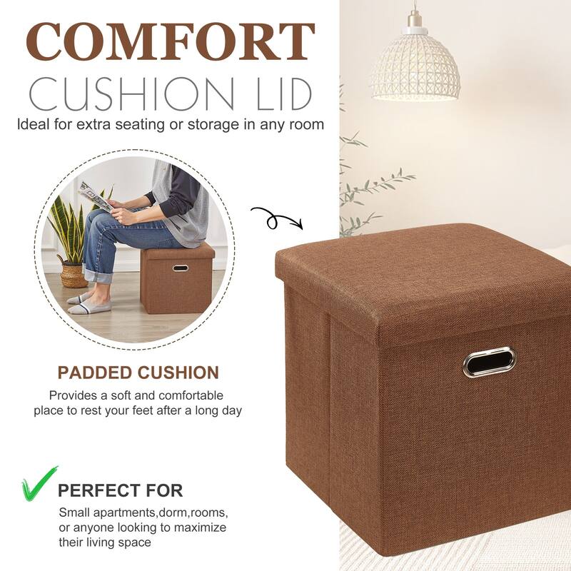 Ottoman Storage Ottoman Footrest Stool Small Ottoman with Storage Foldable Ottoman Foot Rest Footstool Bench
