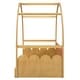 preview thumbnail 12 of 22, Twin Size Stretchable Vaulted Roof Bed, Children's Pine Wood Bed Frame with Three-Sided Guardrail, No Noise/Easy Assembly