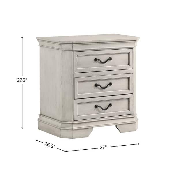 dimension image slide 4 of 6, Roundhill Furniture Maderne 3-Piece Wood Bedroom Set, Panel Bed and Two Nightstands