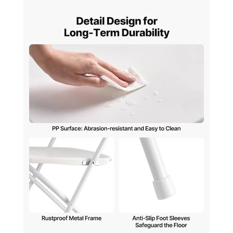 Portable Folding Leather Chair with Padded Cushion for Events