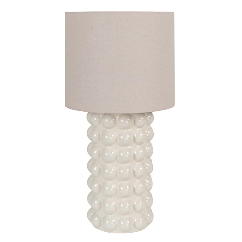 Stoneware Hobnail Table Lamp