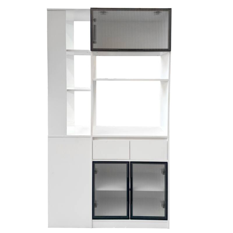 70.87"H Tall Storage Cabinet with Multi-functional Storage Space, Modern Wooden Entrance Organizer for Hallway, Living Room