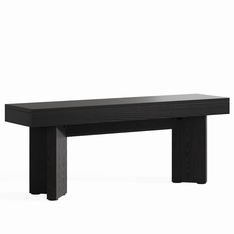47" Wooden Entryway Bench, Indoor End of Bed Bench, Long Table Benches Seat for Bedroom, Hallway, Foyer, End of Bed