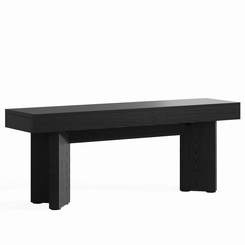 Wood Entryway Bench, Long Indoor End of Bed Bench, Bedroom Hallway Foyer Accent Seat Bench