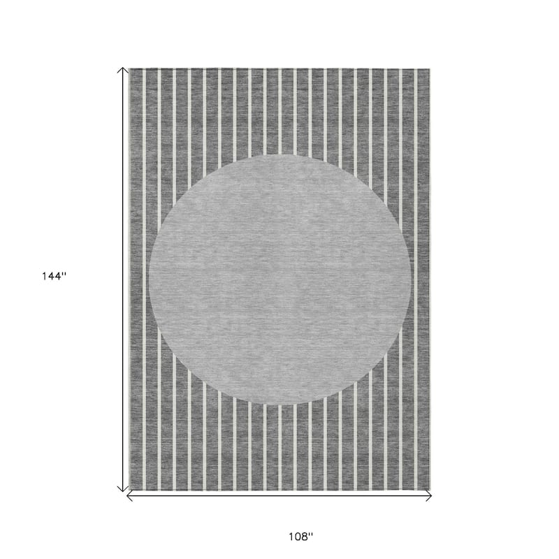 HomeRoots Striped Transitional Rectangle Outdoor Rug