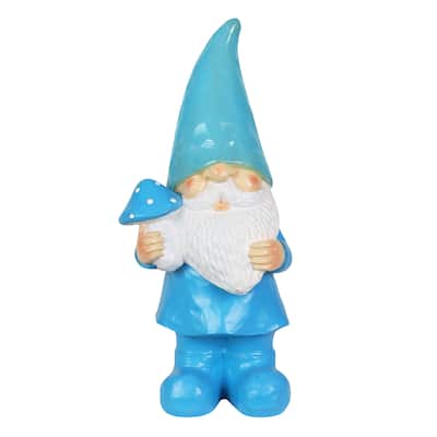 Exhart Solar Woodland Garden Gnome Statuary, 11 Inch