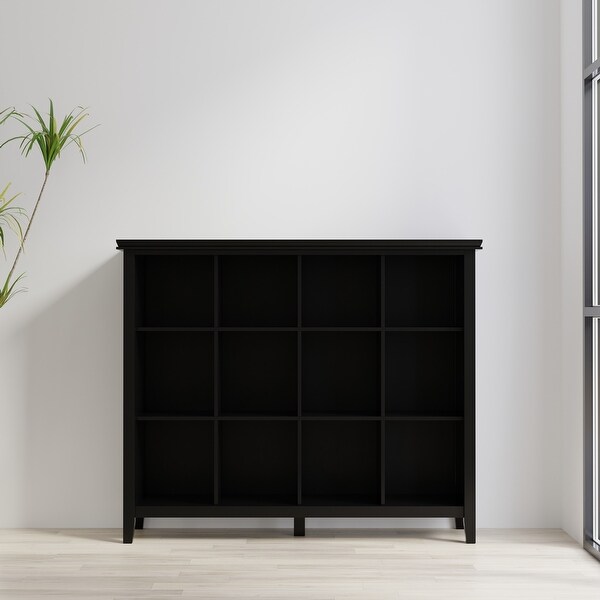 WYNDENHALL Stratford SOLID WOOD 48x57 inch Transitional 12 Cube Storage 57 w x 15.75 d x 48 h On Sale Bed Bath Beyond 12151451