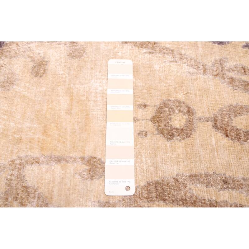 ECARPETGALLERY Hand-knotted Opulence Ivory Silk Rug - 7'10 x 10'0