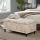 preview thumbnail 1 of 8, Luke Fabric Storage Ottoman Bench by Christopher Knight Home Beige
