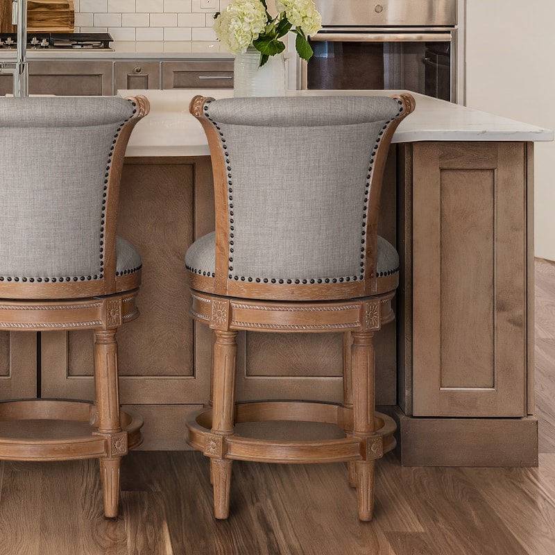 Copper Grove Rijssen 26in. Counter-Height Wood Swivel Stool
