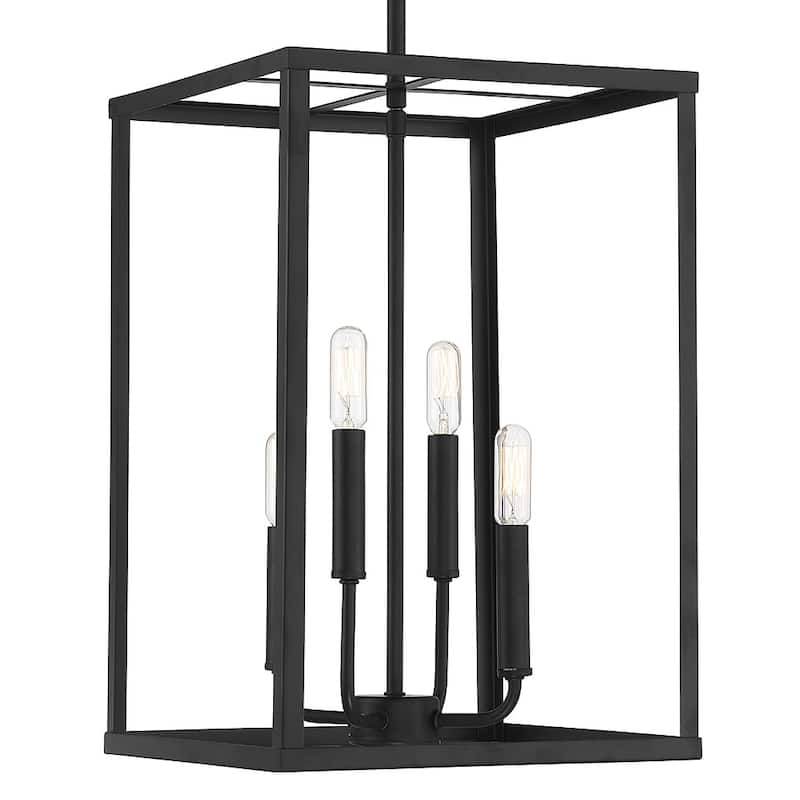 Meridian M30008 4 Light 12" Wide Pendant - Matte Black