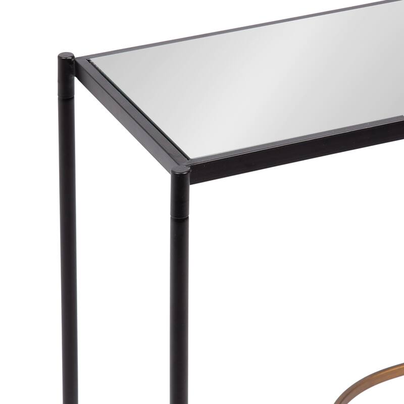 Kate and Laurel Catriona Side Table Mirror and Metal