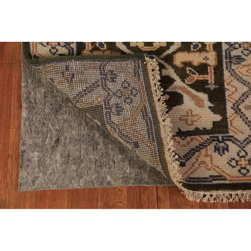 Transitional Oushak Runner Rug Handmade Wool Carpet - 2'7"x 9'10"