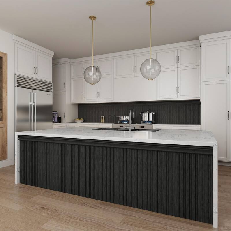 Art3d Decorative PS Wall Panel Kit with Trim, 12 Panels & 4 Edge Strips - N/A