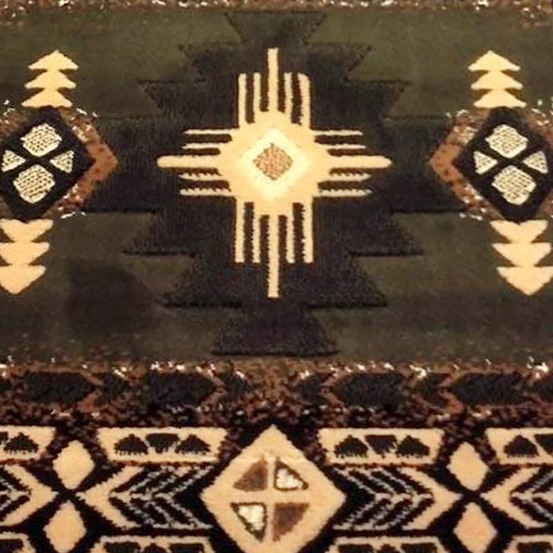 Traditional Southwestern Style Olefin Fiber Geometric Area Rug