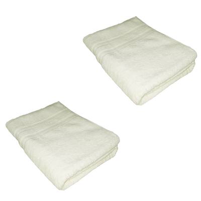 Just Linen Luxury 100 Percent Cotton Soft and Elegant Terry Pair of Bath Towels 30 by 54 inchs Latte Color