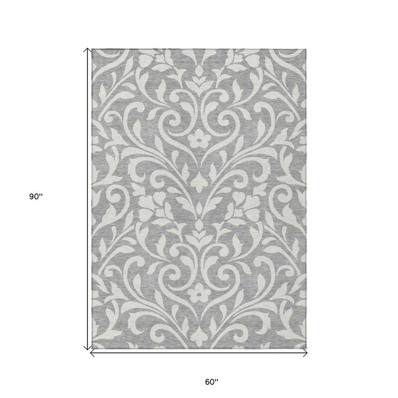 HomeRoots Floral Transitional Rectangle Outdoor Rug