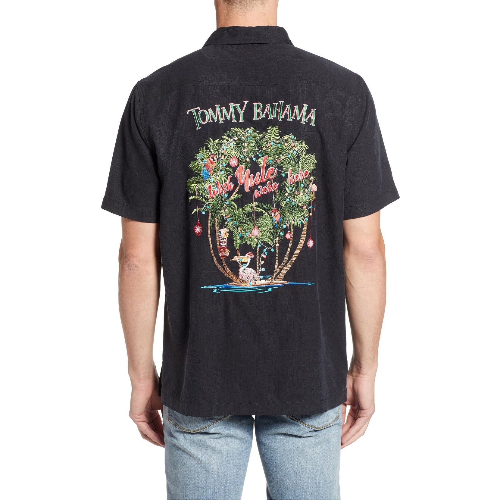 tommy bahama black silk shirt