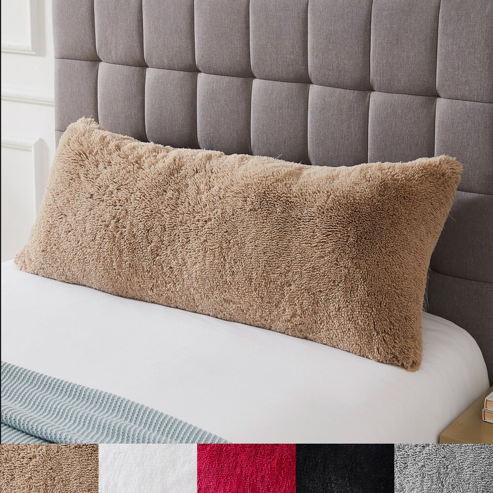 Home Soft Things Jacquard Chenille Big Zipper Throw Pillow 2 Piece Set -  Taupe/Khaki - 14 x 20