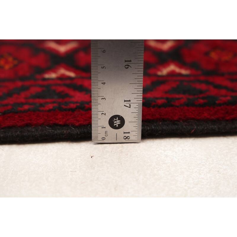 ECARPETGALLERY Hand-knotted Teimani Black, Red Wool Rug - 3'5 x 6'3