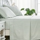 preview thumbnail 17 of 44, Printed Prewashed Cotton Blue Collection (Individual Set Sell Separately) Green Stripe Sheet Set - Twin - 3 Piece