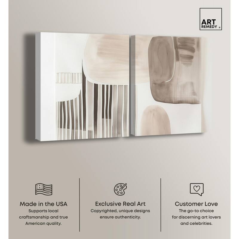 Slumbering Patterns II Canvas Set of 2 by Art Remedy, Gallery Wrapped