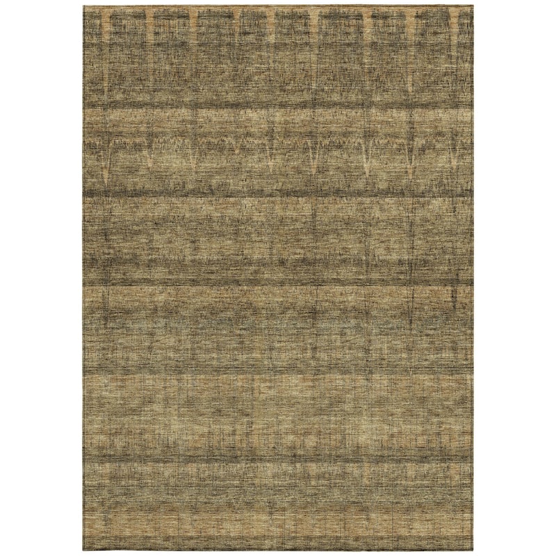 HomeRoots Striped Transitional Rectangle Outdoor Rug