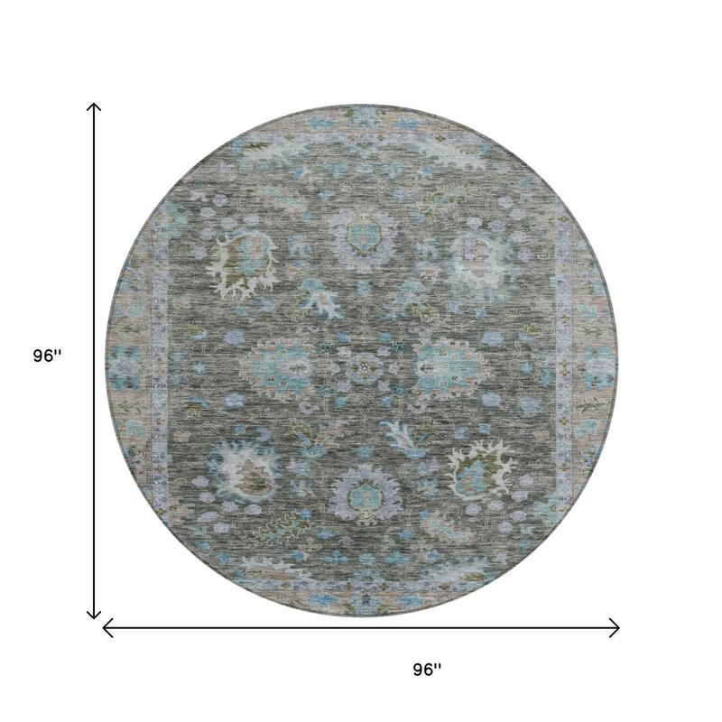 HomeRoots Floral Traditional Rectangle Outdoor Rug