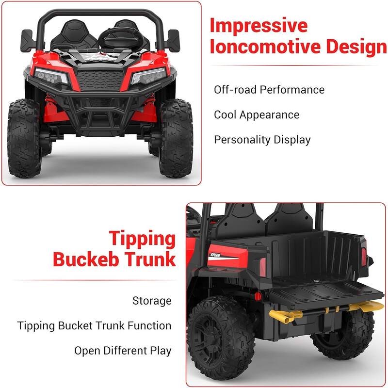 Ride On Dump Truck, 24V Ride On Car with Remote Control