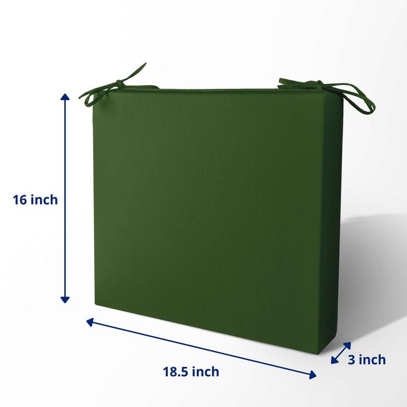 Set of 4 Waterproof Outdoor Chair Cushions with Ties for Patio Furniture