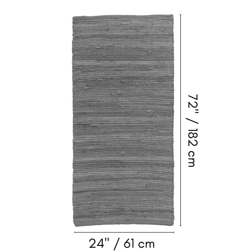 Fabstyles Solid Cotton Handmade Area Rag Rug Living Room, Hallway