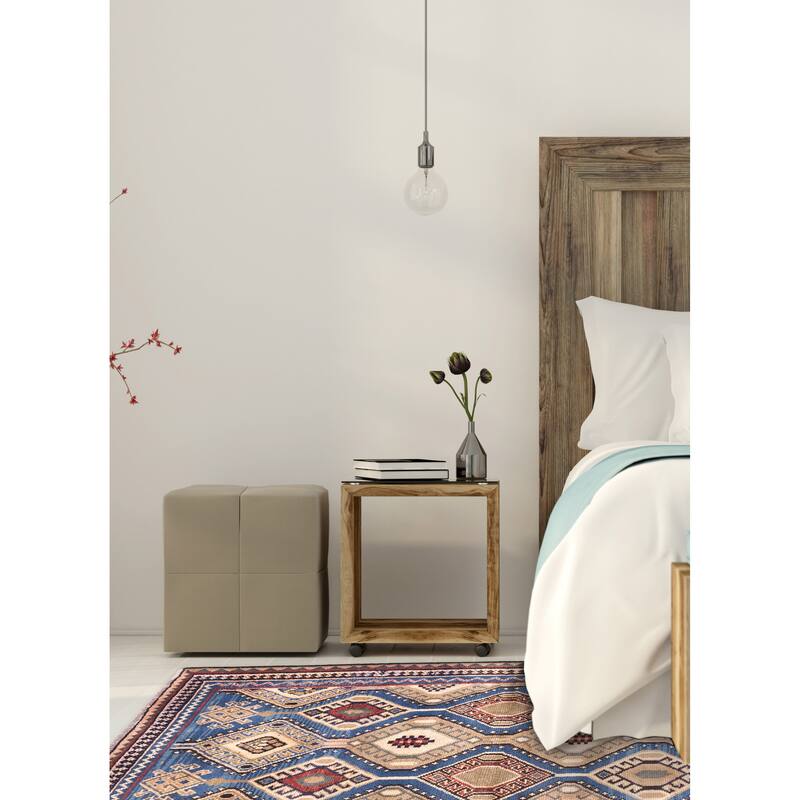 ECARPETGALLERY Hand-knotted Melis Vintage Blue Wool Rug - 4'0 x 6'7