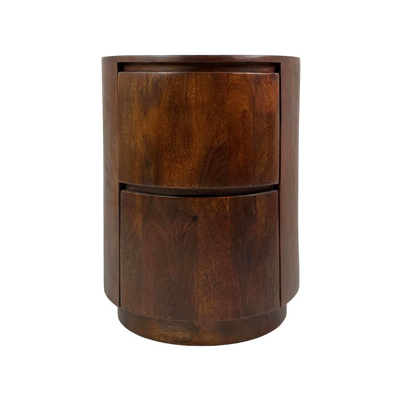 Carolina Living Kingston 2-Drawer 18" Round Nightstand