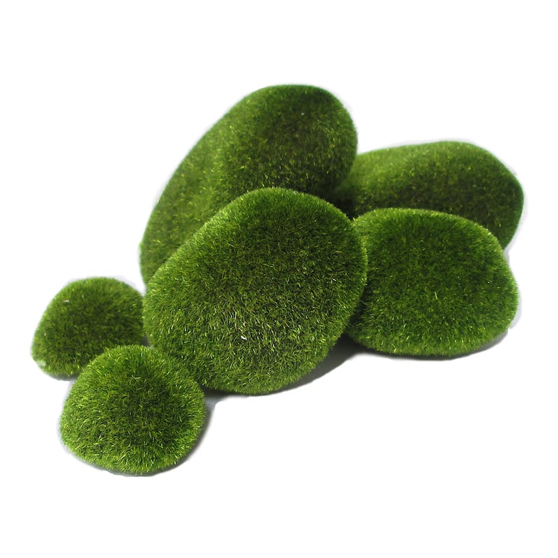 Set of 2 Bags Artificial Moss Rocks Decorative Rocks - 4.5" H x 3.5" W x 2" DP