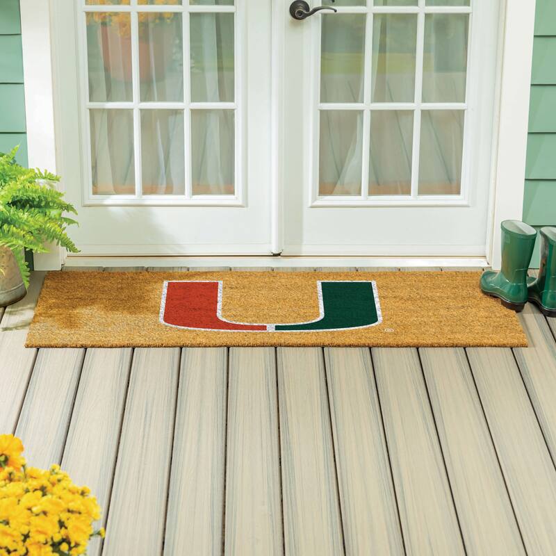 University of Miami Full Color Indoor/Outdoor Coir Mat