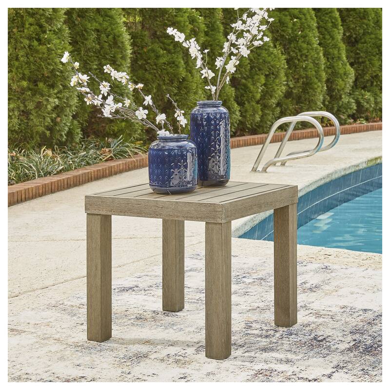 Silo Point Brown Square End Table - 22"W x 22"D x 20"H