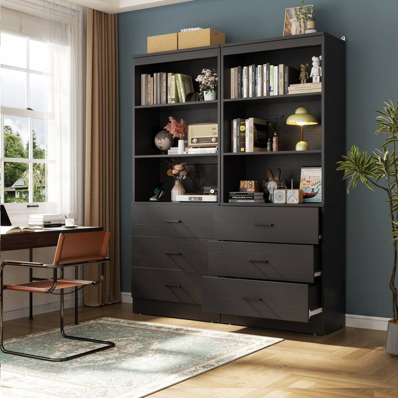 23.6" W Closet System with 3 Wooden Drawers and Storage Shelves, 2FT Sturdy Walk-in Organizer Storage Unit