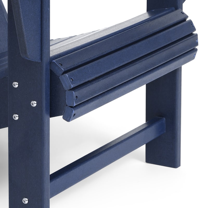 Aderson Outdoor Poly Adirondack Chair with Ottoman 4-Piece Set