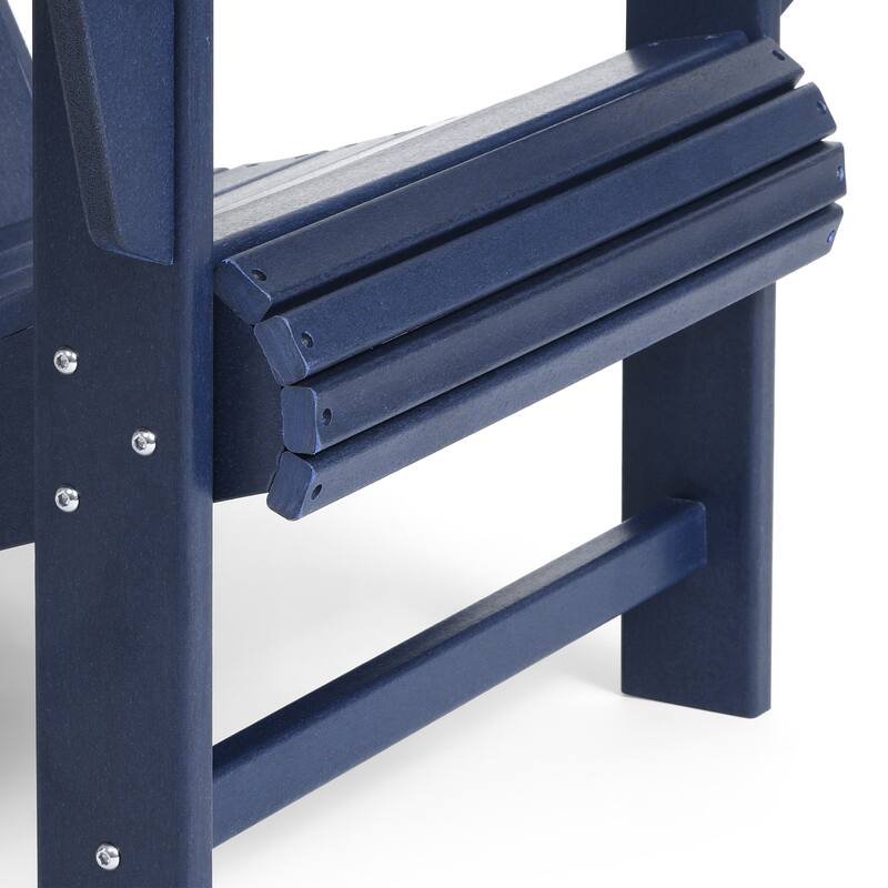 Aderson Outdoor Poly Adirondack Chair with Side Table 3-Piece Set