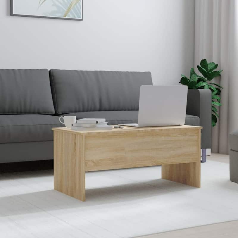 vidaXL Coffee Table Lift Top End Table Accent Side Sofa Table Engineered Wood - 40.2" x 19.9" x 18.3"