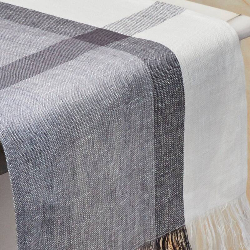 SERENE 100% Flax Linen Table Runner | Handmade | Fairtrade | Upcycled | Nature-Inspired Decor by Sustainable Threads