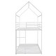 preview thumbnail 7 of 18, Twin over Twin Metal Bunk House Beds Frame Built-in Ladder for Kids, Boys and Girls