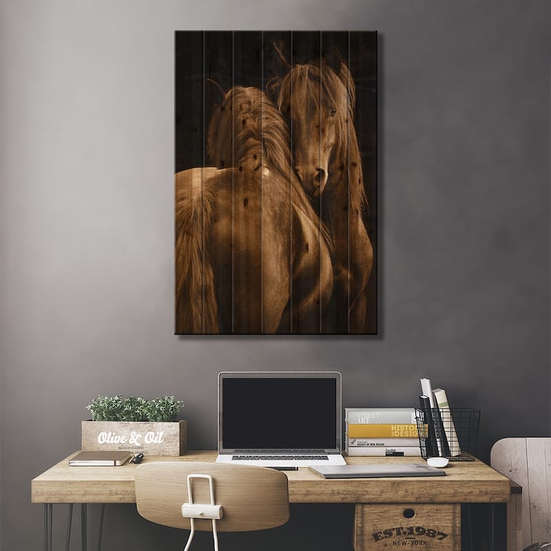 Tenderness I Print On Wood by Tony Stromberg - Multi-Color