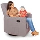 preview thumbnail 1 of 4, Evolur Raleigh Basic Glider |Recliner| Rocker Lilac