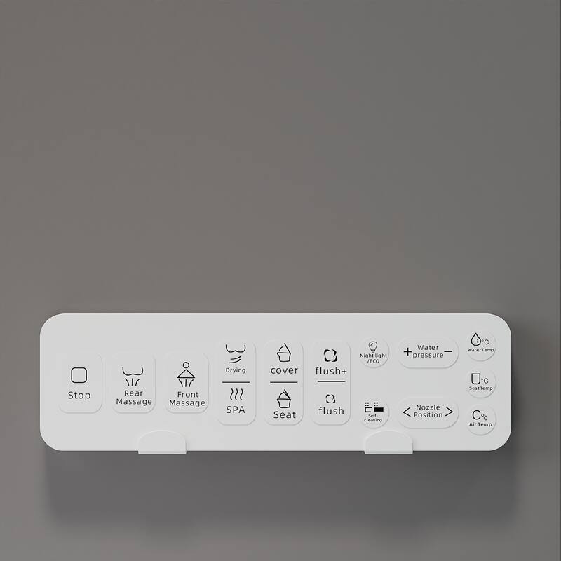 Smart Toilet with Auto Open Lid, Heated Seat & Bidet, One Piece Intelligent Toilet with Remote Control