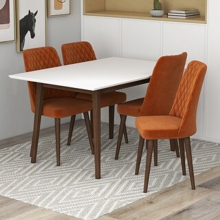 Even Modern Solid Wood Table and Chairs Dining Room Furniture Set - Bed ...